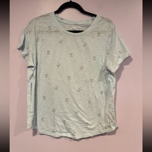 Blue peace sign all over print old navy short sleeve‎